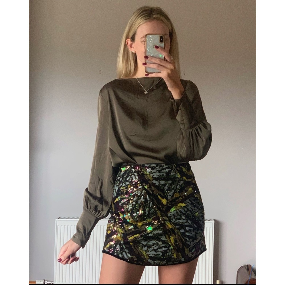 NWT zara short sequin skirt - Picture 7 of 13